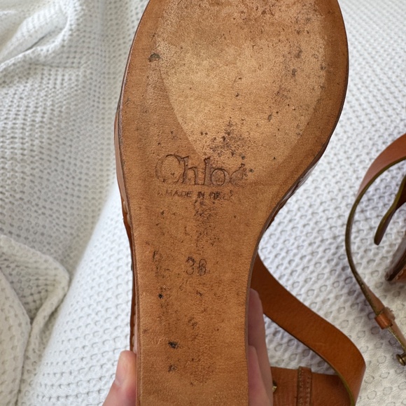 Chloe Leather Wedge Shoe - Picture 5 of 12